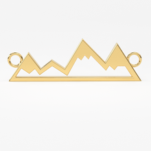 Load image into Gallery viewer, Dainty Gold Mountain Necklace, 14k Solid Gold Mountain Range Necklace, Mini Mountain Necklace - Jalvi &amp; Co.