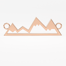 Load image into Gallery viewer, Dainty Gold Mountain Necklace, 14k Solid Gold Mountain Range Necklace, Mini Mountain Necklace - Jalvi &amp; Co.