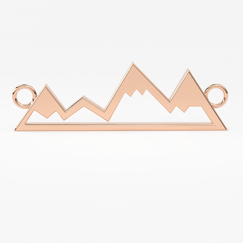 Dainty Gold Mountain Necklace, 14k Solid Gold Mountain Range Necklace, Mini Mountain Necklace - Jalvi & Co.