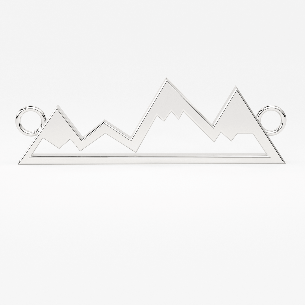 Dainty Gold Mountain Necklace, 14k Solid Gold Mountain Range Necklace, Mini Mountain Necklace - Jalvi & Co.