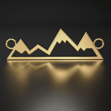 Load image into Gallery viewer, Dainty Gold Mountain Necklace, 14k Solid Gold Mountain Range Necklace, Mini Mountain Necklace - Jalvi &amp; Co.