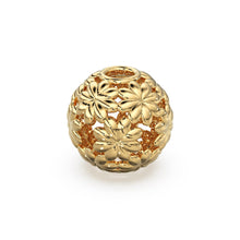 Load image into Gallery viewer, Daisy Flower Solid Gold 14k 18k Handmade Gold Spacer Bead Jewelry Making Supply 6mm 8mm 9.50mm - Jalvi &amp; Co.