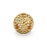 Daisy Flower Solid Gold 14k 18k Handmade Gold Spacer Bead Jewelry Making Supply 6mm 8mm 9.50mm