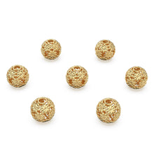 Load image into Gallery viewer, Daisy Flower Solid Gold 14k 18k Handmade Gold Spacer Bead Jewelry Making Supply 6mm 8mm 9.50mm - Jalvi &amp; Co.