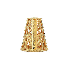 Load image into Gallery viewer, Designer Cone Solid Gold 14k 18k Handmade Gold Spacer Bead Jewelry Making Supply available in 12.72mm - Jalvi &amp; Co.