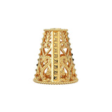 Designer Cone Solid Gold 14k 18k Handmade Gold Spacer Bead Jewelry Making Supply available in 12.72mm