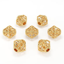 Load image into Gallery viewer, Designer Cone Solid Gold 14k 18k Solid gold Handmade Gold Spacer Bead Jewelry Making Supply 5mm - Jalvi &amp; Co.