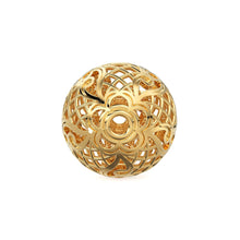 Load image into Gallery viewer, Designer Round Solid Gold 14k 18k Handmade Gold Spacer Bead Jewelry Making Supply available in 11mm - Jalvi &amp; Co.