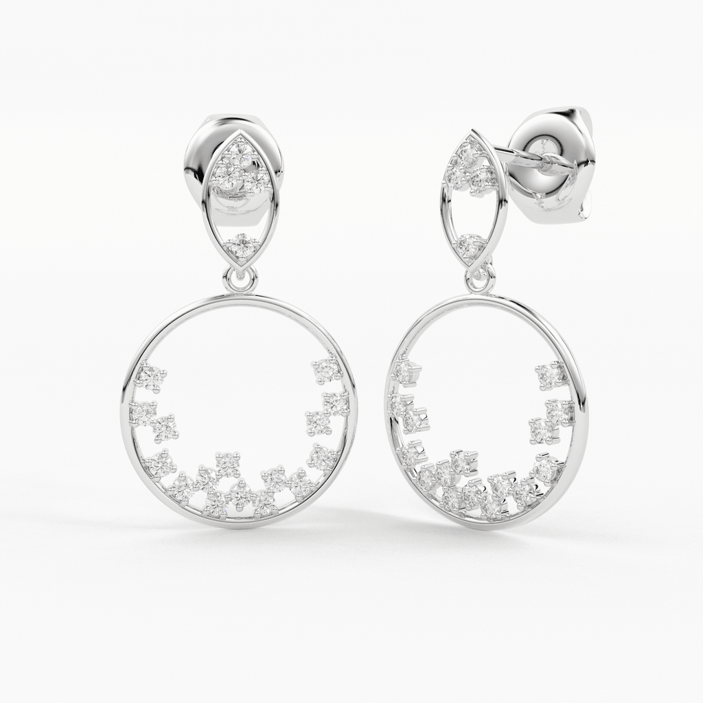 Buy 5 Metal Jewellery White Stone Heart Shaped Gold Earrings Designs Online