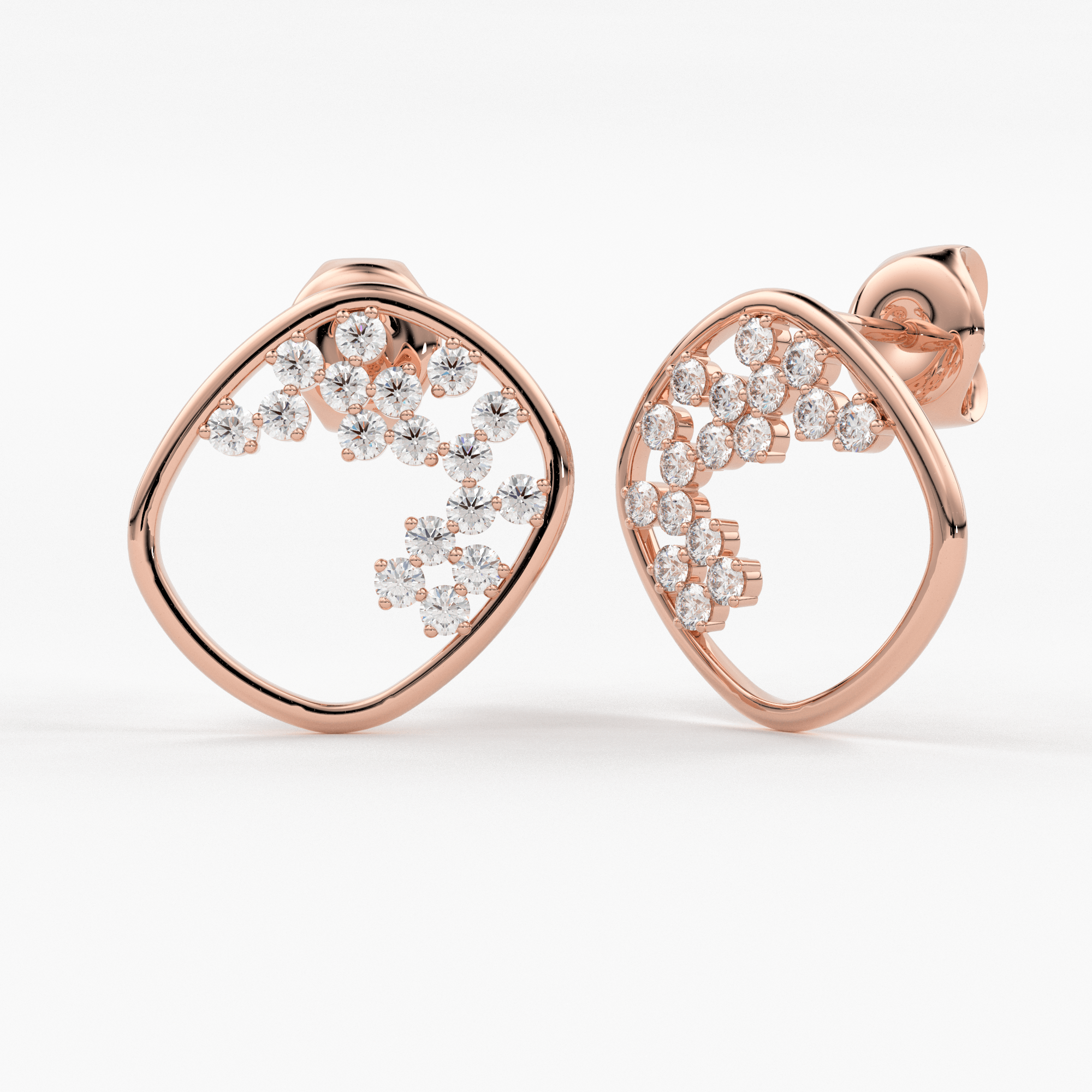 Gold designer stud earrings deals