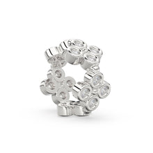 Load image into Gallery viewer, Diamond Eternity Bezel Set Solid 14k 18k Gold Bead 9mm Spacer / Diamond Spacer Bead / Solid Gold Finding / Jewelry Making Essential - Jalvi &amp; Co.