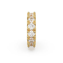 Load image into Gallery viewer, Diamond Eternity Milgrain Wheel 14k Solid Gold Rondelle Spacer Finding Bead, Diamond Spacer, Diamond Finding, Solid Gold Bead 5mm - Jalvi &amp; Co.