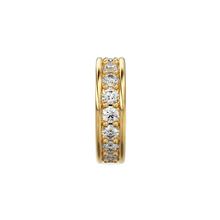 Load image into Gallery viewer, Diamond Eternity Wheel 14k Solid Gold Rondelle Spacer Finding Bead, Diamond Spacer, Diamond Finding, Solid Gold Bead, 6mm 8mm 10mm - Jalvi &amp; Co.