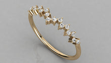 Load image into Gallery viewer, Diamond Ring / 14k Diamond Cluster Ring / Statement Ring / Diamond Cocktail Ring also available in Rose Gold and White Gold / Memorial Day - Jalvi &amp; Co.