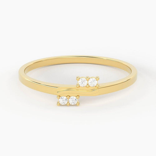 Diamond Ring / 14k Diamond Ring / Statement Ring / Diamond Cocktail Ring also available in Rose Gold and White Gold / Memorial Day - Jalvi & Co.