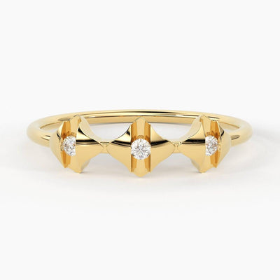 Diamond Ring / 14k Halo Diamond Ring / Minimal Diamond Ring / Delicate Diamond Ring / Promise Ring / Birthday Gift Idea / Gold Ring - Jalvi & Co.