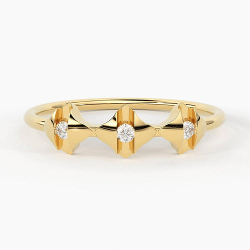 Diamond Ring / 14k Halo Diamond Ring / Minimal Diamond Ring / Delicate Diamond Ring / Promise Ring / Birthday Gift Idea / Gold Ring - Jalvi & Co.