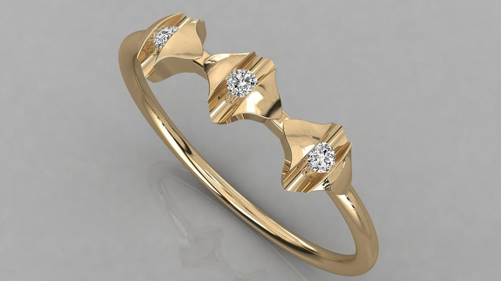 Diamond Ring / 14k Halo Diamond Ring / Minimal Diamond Ring / Delicate Diamond Ring / Promise Ring / Birthday Gift Idea / Gold Ring - Jalvi & Co.