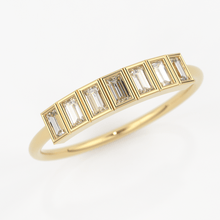Load image into Gallery viewer, Diamond Ring / Baguette Diamond Ring in 14k Gold / Square Diamond Ring / Diamond Engagement Wedding Ring/ Baguette Diamond Stone Ring - Jalvi &amp; Co.