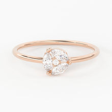 Load image into Gallery viewer, Diamond Ring / Marquise Cluster Ring in 14k Solid Gold / Engagement Ring / Unique Marquise Diamond Ring / Promise Ring - Jalvi &amp; Co.