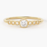 Diamond Ring / Round Cushion Diamond Ring in 14k Gold / Cushion Diamond Ring / Diamond Engagement Wedding Ring/ Round Diamond Stone Ring