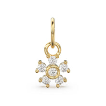 Load image into Gallery viewer, Diamond Solid Gold Charm Round Ruby Charm Genuine Diamond Finding / Ruby Pendant / Emerald Pendant / Sapphire Pendant - Jalvi &amp; Co.