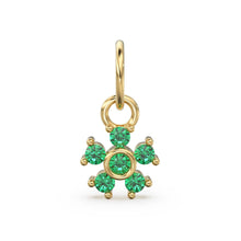 Load image into Gallery viewer, Diamond Solid Gold Charm Round Ruby Charm Genuine Diamond Finding / Ruby Pendant / Emerald Pendant / Sapphire Pendant - Jalvi &amp; Co.