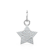 Load image into Gallery viewer, Diamond Solid Gold Pave Star Charm / 18k Gold Star Pendant / Petite Brilliant Diamond Charm / Solid Gold Star Charm / Charm for Bracelets - Jalvi &amp; Co.