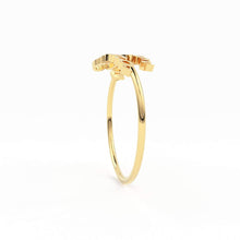Load image into Gallery viewer, Double Name Ring / Solid 14K Gold / Two Name Ring / Initial Gold Ring / Stackable Letter Ring / Stackable Initial Rings / Personalized Gift - Jalvi &amp; Co.