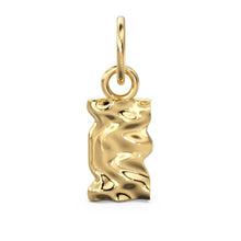 Load image into Gallery viewer, Drapery Solid Gold Handmade Charm Pendant / Organic Shape Gold Pendant / 14k Gold Minimalist Jewelry - Jalvi &amp; Co.