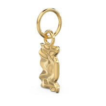 Load image into Gallery viewer, Drapery Solid Gold Handmade Charm Pendant / Organic Shape Gold Pendant / 14k Gold Minimalist Jewelry - Jalvi &amp; Co.