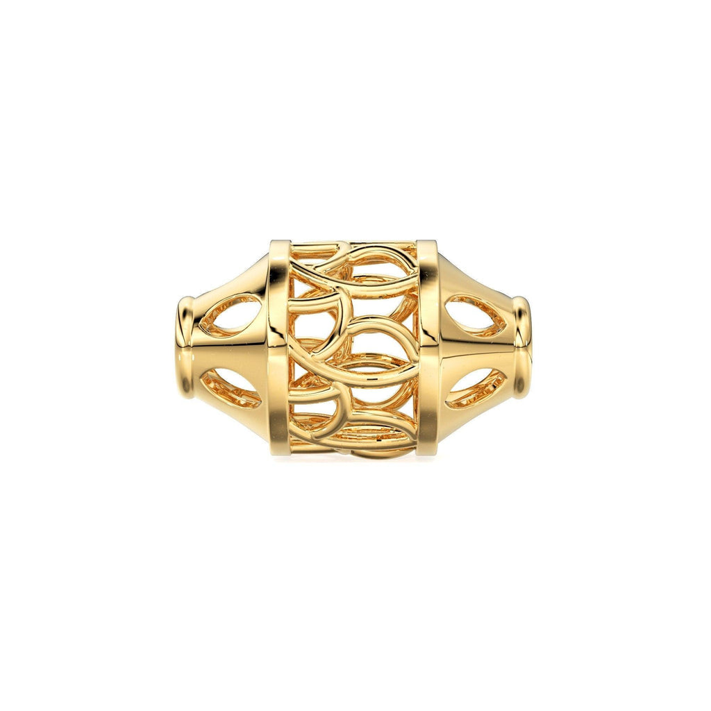 Drum Shape Solid Gold 14k 18k Spacer Finding Bead, Gold Spacer, Gold Finding, Solid Gold Bead 8.45mm - Jalvi & Co.