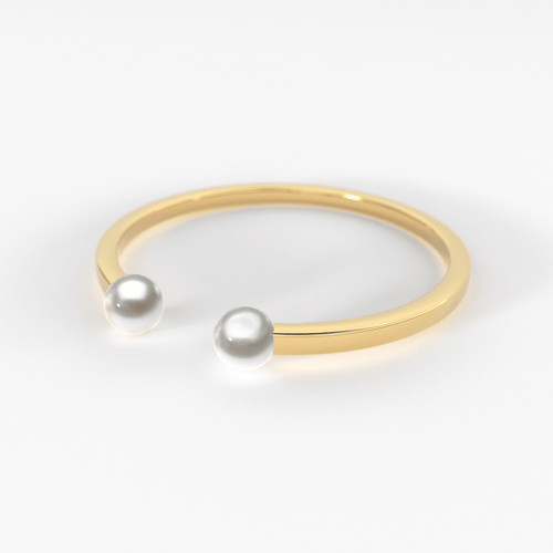 Dual Birthstone Ring / Open Diamond Ring / Two Birthstone Ring / Promise Ring / His and Hers Promise Ring / Birthday gift for her - Jalvi & Co.