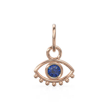 Load image into Gallery viewer, Elegant Blue Topaz Charm, 18k Solid Gold Charm, Moissanite Gold Charm, Emerald Gold Charm, Charm Pendant, Charm Necklace,Handmade Gold Charm - Jalvi &amp; Co.