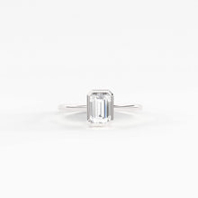 Load image into Gallery viewer, Emerald Cut Diamond Engagement Ring / Bezel Set Ring / 0.75 carat Diamond Ring / Diamond Ring / Solitaire 18k Solid Gold Cocktail Ring - Jalvi &amp; Co.