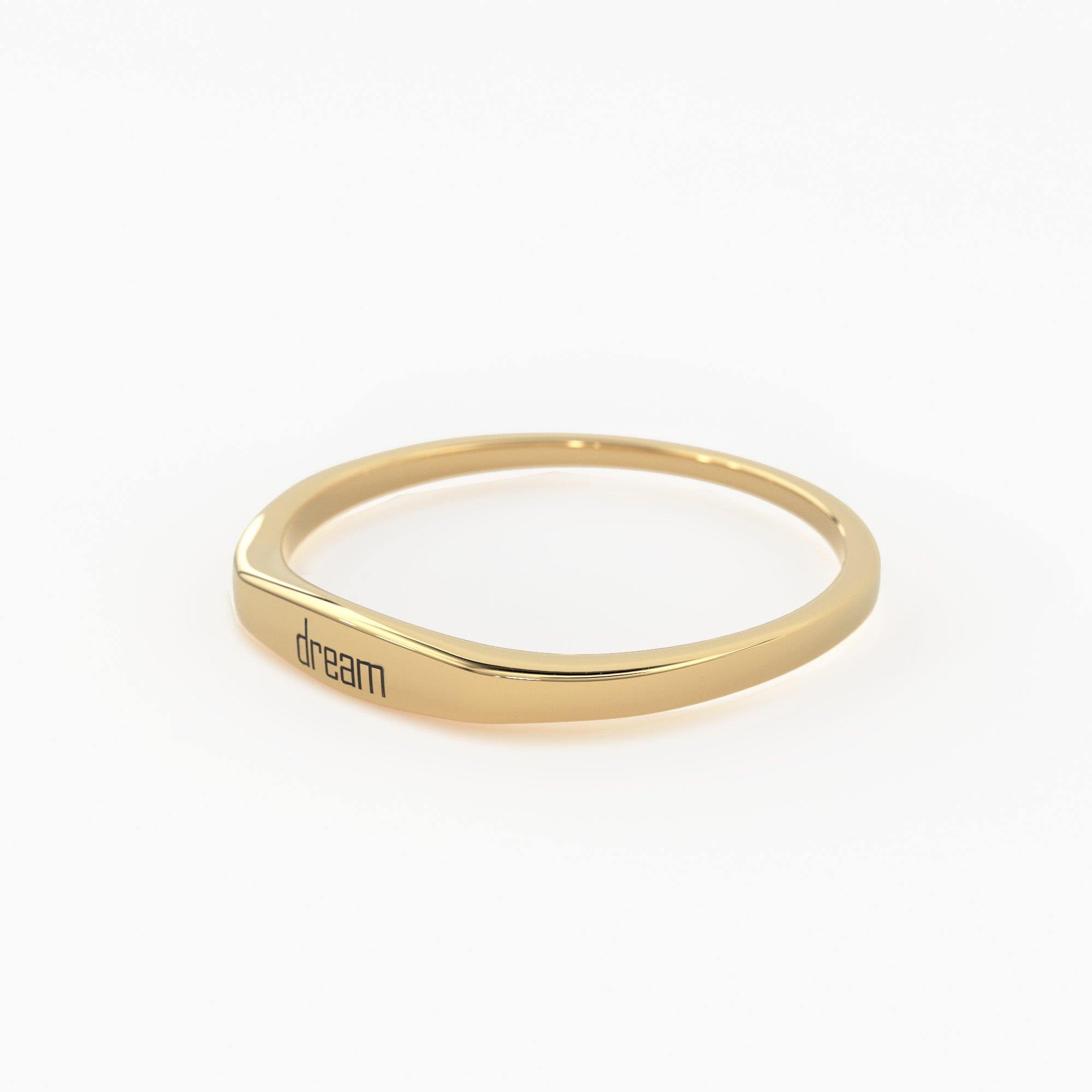 High-Polish Personalized Name Ring Yellow Gold-Plated Sterling Silver |  Jared
