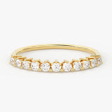 Eternity Diamond Band in 14k Gold / Round Diamond Ring / Gold Band White Diamond Ring / Diamond Wedding Band