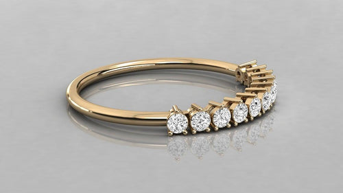 Eternity Diamond Band in 14k Gold / Round Diamond Ring / Gold Band White Diamond Ring / Diamond Wedding Band - Jalvi & Co.