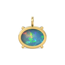 Load image into Gallery viewer, Ethiopian Opal 14k 18k Gold Connectors / 10x8mm opals / Genuine Natural Gemstone - Jalvi &amp; Co.