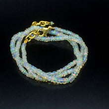 Load image into Gallery viewer, Ethiopian Opal Smooth Rondelle Beads Gold Vermeil Necklace 18&quot; 2mm 4mm - Jalvi &amp; Co.