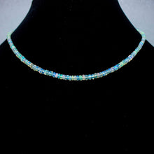 Load image into Gallery viewer, Ethiopian Opal Smooth Rondelle Beads Gold Vermeil Necklace 18&quot; 2mm 4mm - Jalvi &amp; Co.