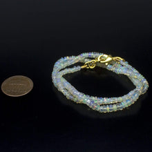 Load image into Gallery viewer, Ethiopian Opal Smooth Rondelle Beads Gold Vermeil Necklace 18&quot; 3mm 4mm - Jalvi &amp; Co.