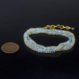 Ethiopian Opal Smooth Rondelle Beads Gold Vermeil Necklace 19