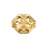 Fancy Solid Gold 14k 18k Solid Gold Spacer Bead Jewelry Making Supply available in 7.40mm