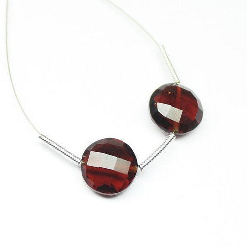 Fire Opal Quartz Faceted Coin Loose Matching Pair Beads 8mm 6pc - Jalvi & Co.