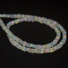 Load image into Gallery viewer, Fire Welo Ethiopian Opal Smooth Rondelle Gemstone Loose Spacer Beads 9&quot; 3mm 4mm - Jalvi &amp; Co.