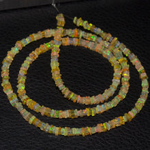 Load image into Gallery viewer, Fire Welo Ethiopian Opal Smooth Rondelle Gemstone Loose Spacer Beads 9&quot; 3mm 4mm - Jalvi &amp; Co.