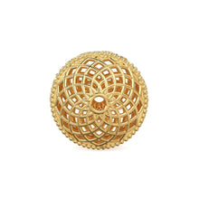 Load image into Gallery viewer, Floral Designer Solid Gold 14k 18k Handmade Gold Spacer Bead Jewelry Making Supply available in 7mm 9mm 12mm - Jalvi &amp; Co.