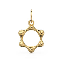 Load image into Gallery viewer, Fluid Molecule 14k 18k Solid Gold Charm Pendant, Organic Diamond Charm, Gold Charm Diamond Finding, Dainty Solid Gold Pendant - Jalvi &amp; Co.