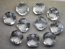 Load image into Gallery viewer, Front Drilled,Super Rare Aaa Natural Rock Crystal Faceted Fancy Cushion Briolettes Calibrated Size 14X14mm - Jalvi &amp; Co.